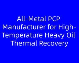 All-Metal PCP Manufacturer for High-Temperature Heavy Oil Thermal Recovery