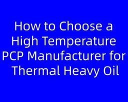How to Choose a High Temperature PCP Manufacturer for Thermal Heavy Oil
