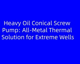 Heavy Oil Conical Screw Pump: All‑Metal Thermal Solution for Extreme Wells