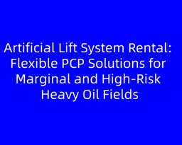 Artificial Lift System Rental: Flexible PCP Solutions for Marginal and High‑Risk Heavy Oil Fields