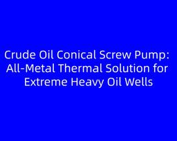 Crude Oil Conical Screw Pump: All‑Metal Thermal Solution for Extreme Heavy Oil Wells