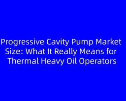 Progressive Cavity Pump Market Size: What It Really Means for Thermal Heavy Oil Operators