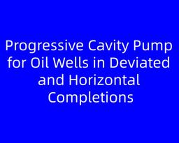 Progressive Cavity Pump for Oil Wells in Deviated and Horizontal Completions
