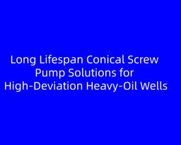 Long Lifespan Conical Screw Pump Solutions for High‑Deviation Heavy‑Oil Wells