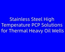 Stainless Steel High Temperature PCP Solutions for Thermal Heavy Oil Wells