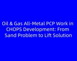 Oil & Gas All-Metal PCP Work in CHOPS Development: From Sand Problem to Lift Solution