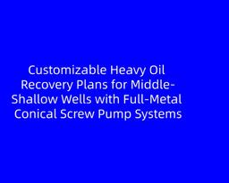Customizable Heavy Oil Recovery Plans for Middle-Shallow Wells with Full-Metal Conical Screw Pump Systems