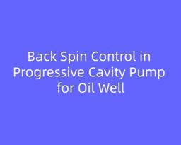 Back Spin Control in Progressive Cavity Pump for Oil Well: Safer Shutdown and Restart Strategies for Shallow Heavy Oil Wells