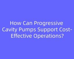How Can Progressive Cavity Pumps Support Cost-Effective Operations?